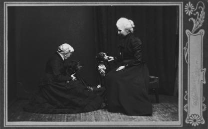 Elizabeth Blackwell and her adopted daughter Kitty, ca. 1905