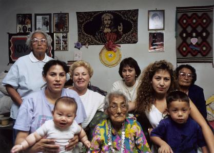 Lori Arviso Alvord (rear, center) with five generations of her family 