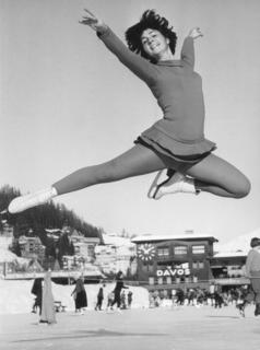 Lorraine Hanlon Comanor skating, 1960s