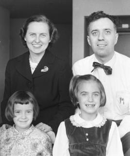 Ruth Dayhoff (lower right) with her parents and sister Judith, 1959