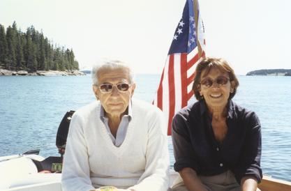 Katherine Detre and her husband Thomas relaxing at their summer home, ca. 1996