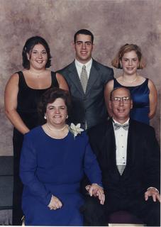 Nancy Dickey with her family, including her husband Frank, and their children Danielle, Wilson, and Elizabeth at the American Medical Association 1998 inauguration
