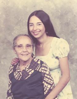 Katherine Flores and her grandmother, Antonia Hernandez, 1972 