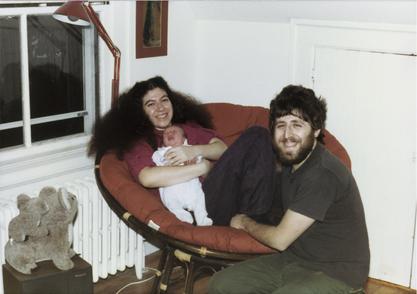 Perri Klass with her son Orlando and her husband Larry while in medical school, 1984