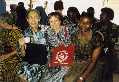 Sister Fernande Pelletier (left), in Berekum, Ghana, 1998