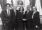 Margaret Hamburg with New York City Mayor David Dinkins and her family after being sworn in as health commissioner, 1992