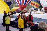 Edyth Schoenrich on a hot air ballooning trip in Switzerland, 1990s