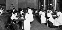 A medical class room full of women.